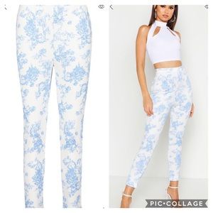 Vintage Floral Print High Waist